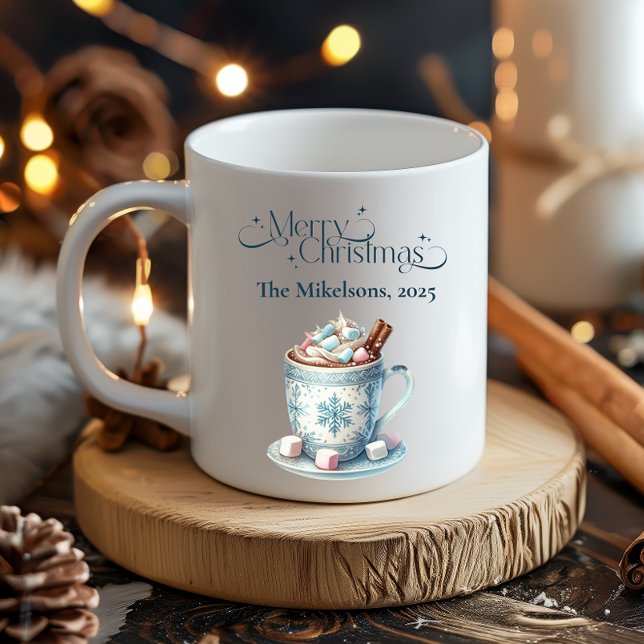 Cozy Blue Rustic Christmas  Coffee Mug (Creator Uploaded)