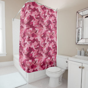 Cozy Blush Pink Camouflage Blanket for Stylish Com Shower Curtain