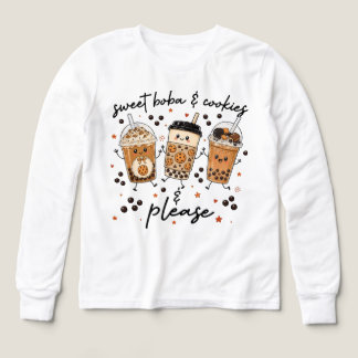 Cozy Boba Coffee Cookies Fall Cute Sweet Treat Doo Tri-Blend Shirts