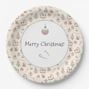 Cozy Boho Christmas Paper Plates