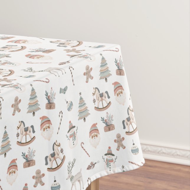 Cozy Boho Christmas Tablecloth (In Situ)