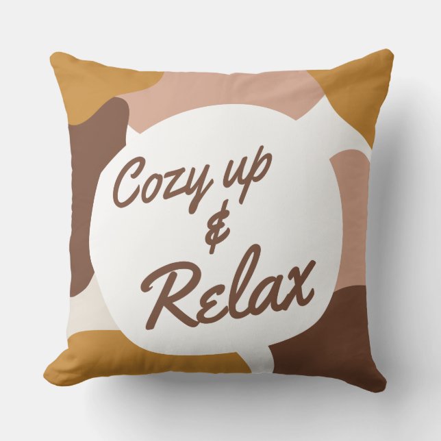 Cozy Boho Minimal Design Throw Pillow Cover  (Front)