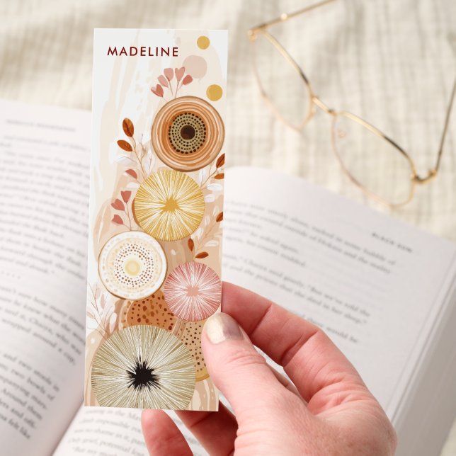 Cozy Boho Wall Baskets Circular Personalized Bookmarks (Hand)