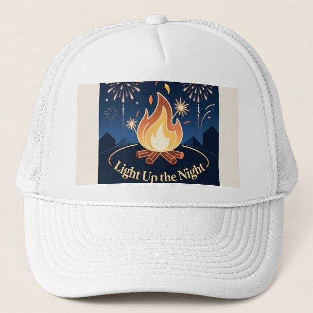 Cozy Bonfire Birthday Bash Cap (Front)