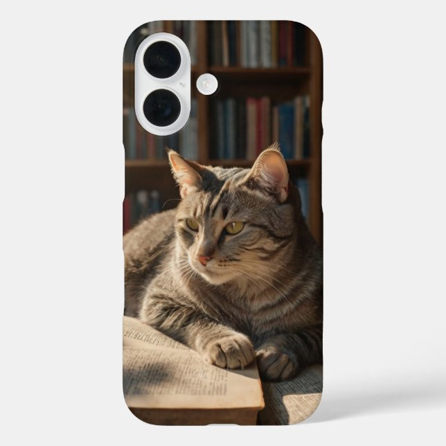 Cozy Book Cat Case-Mate iPhone Case (Back)