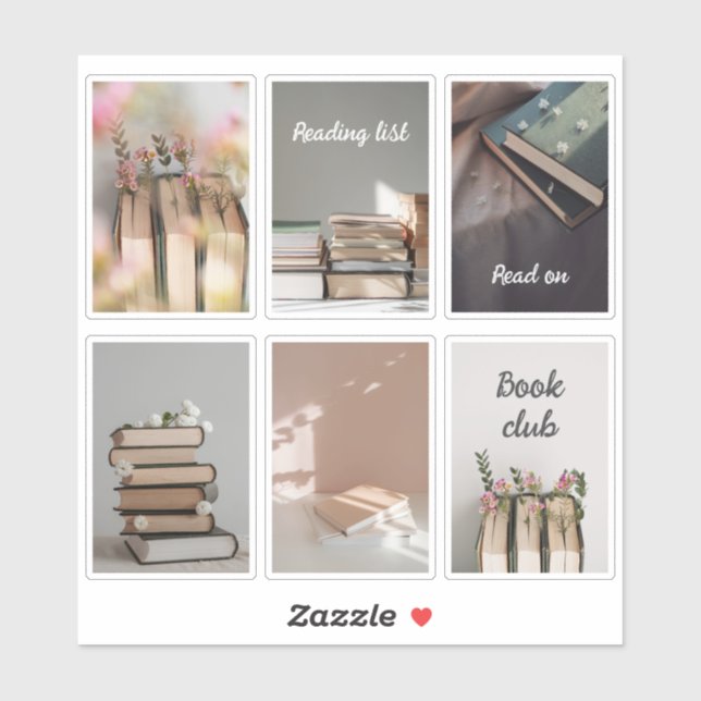 Cozy Book Club Reading Aesthetic Sticker Sheet (Sheet)