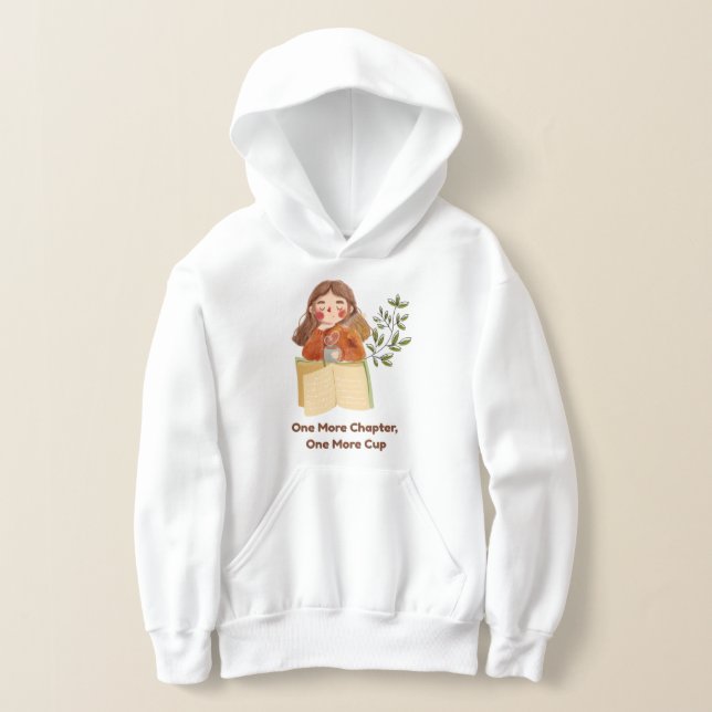 Cozy Book & Coffee Lover Hoodie (Laydown)