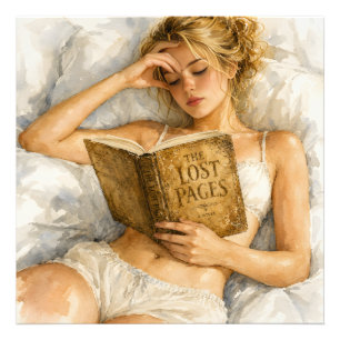Cozy Book Lover Aesthetic Art Photo Print