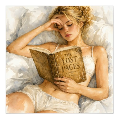 Cozy Book Lover Aesthetic Art Photo Print
