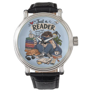 Cozy Book Lover Reading Illustration Watch