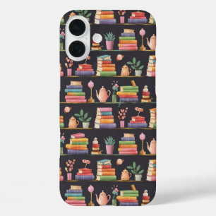 Cozy Book Nook Pattern iPhone 16 Plus Case