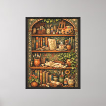 Cozy book shelf books artist supplies coffee