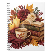 Cozy Books and Coffee Autumn Notebook