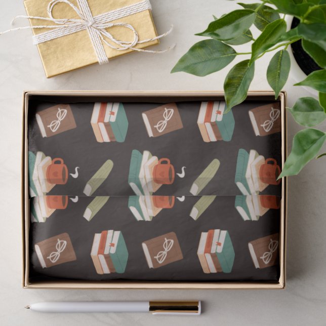 Cozy Books and Coffee Reading Tissue Paper (Gift)
