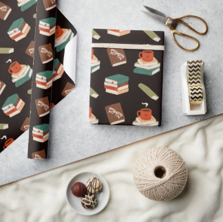 Cozy Books and Coffee Reading Wrapping Paper