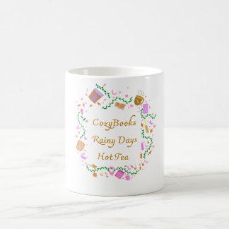 Cozy Books, Rainy Days, Hot Tea Coffee Mug