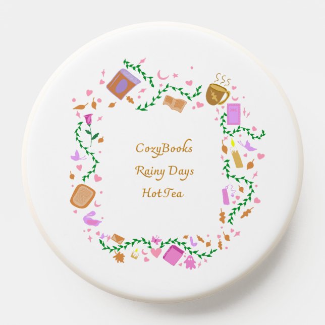 Cozy Books, Rainy Days, Hot Tea  PopSocket (Popsocket)