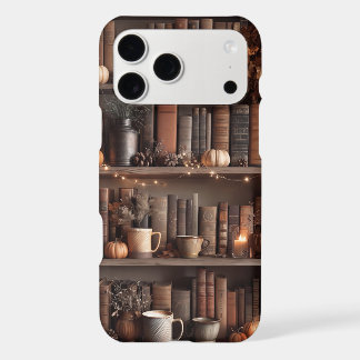 Cozy Bookshelf - Vintage Books, Pumpkins & Candles Iphone 18 Pro Max Case