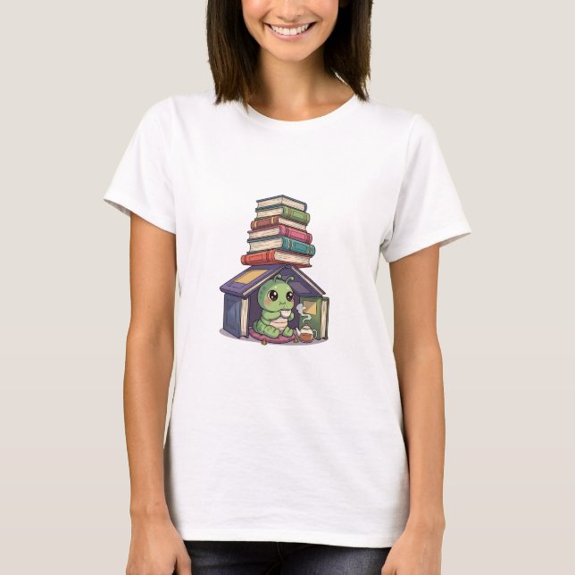 Cozy Bookworm's Tea Time Hideaway T-Shirt (Front)
