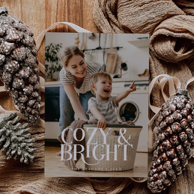Cozy Bright Elegant Photo  Holiday Card (Creator Uploaded)