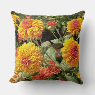 Cozy Bright Yellow Daisy Flowers Pillow