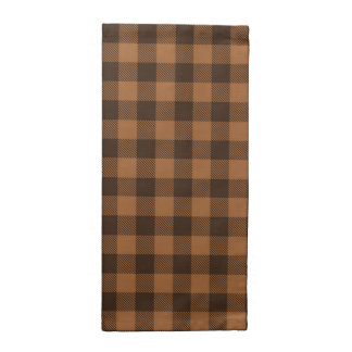 Cozy Brown Plaid Buffalo Print Pattern Cloth Napkin