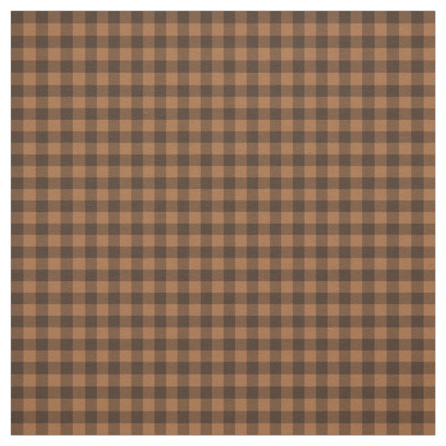 Cozy Brown Plaid Buffalo Print Pattern Fabric (Swatch)