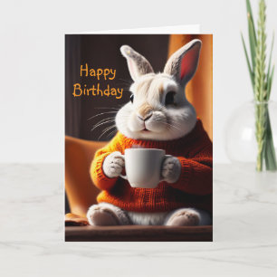 Cozy Bunny Birthday Card