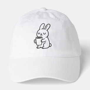 Cozy Bunny Coffee Doodle Hat