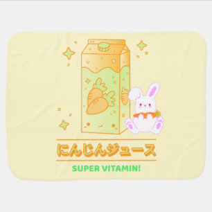 COZY BUNNY WITH CARROT JUICE BABY BLANKET