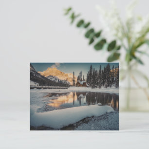Cozy Cabin by Lake Winter Mountain Photography Postcard
