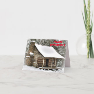 Cozy Cabin Christmas card.   Card