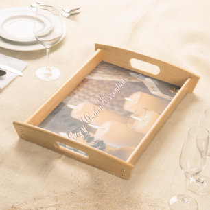Cozy Cabin Essentials   Rustic Woodland Serving  Tray