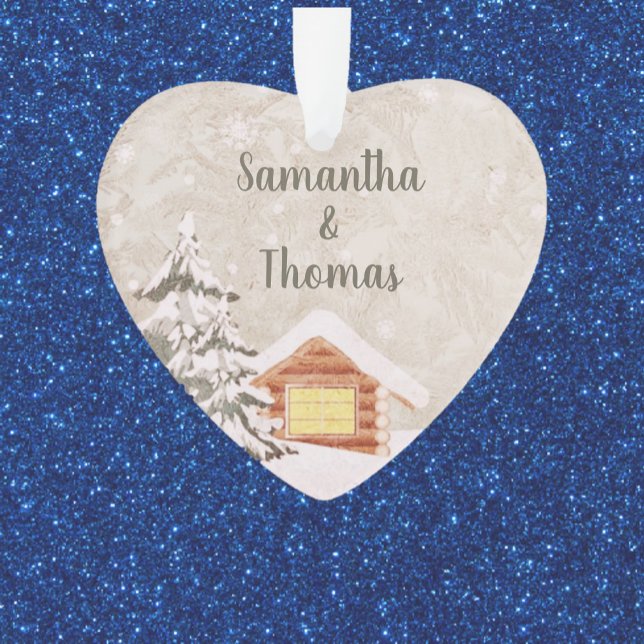 Cozy Cabin Home Winter Tree Ornament (Creator Uploaded)