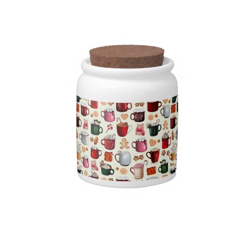 Cozy Cabin Hot Cocoa and Winter Treats Candy Jar