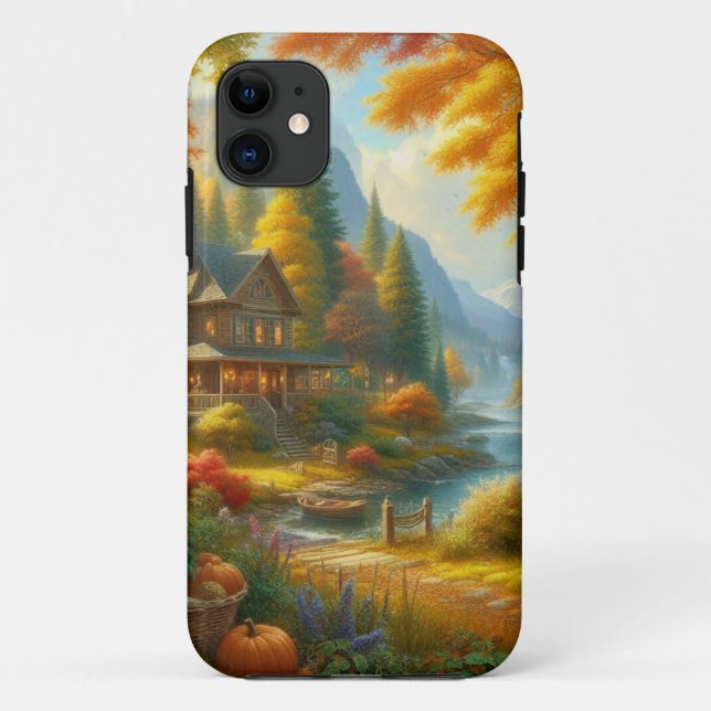 Cozy Cabin In The Woods Case-Mate iPhone Case (Back)