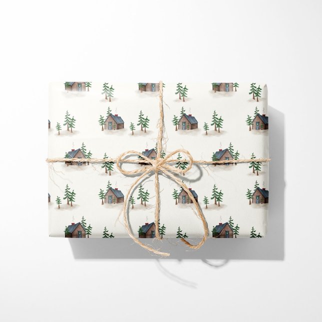 Cozy Cabin In The Woods Wrapping Paper (Creator Uploaded)
