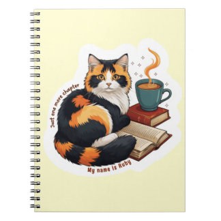 Cozy Calico Cat Personalized Spiral Notebook