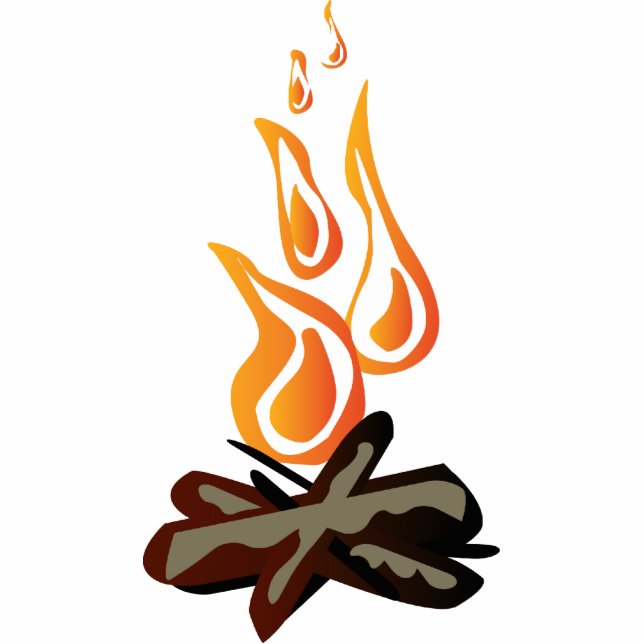 Cozy Camp Fire cartoon Statuette (Front)