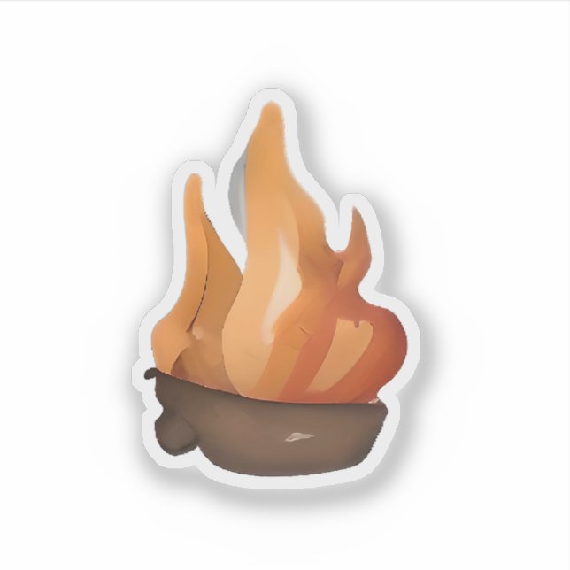 Cozy Campfire Glow Sticker (Front)