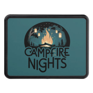 Cozy Campfire Nights Rustic Outdoor Adventure Hitch Cover