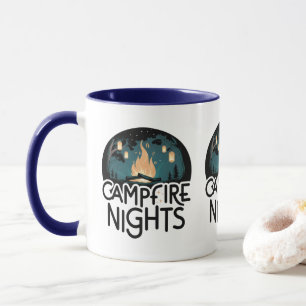 Cozy Campfire Nights Rustic Outdoor Adventure Mug