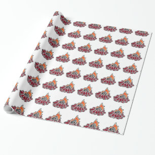 Cozy Campfire Outdoor Camping Cartoon Wrapping Paper