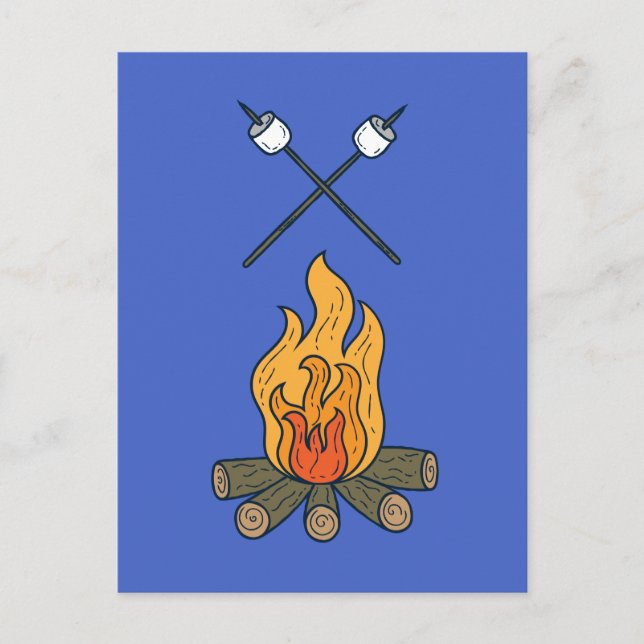 Cozy Campfire Postcard (Front)