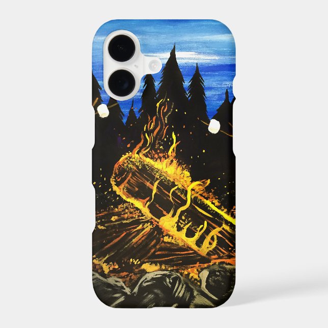 Cozy Campfire Sunset Forest Outdoor Adventure Case-Mate iPhone Case (Back)