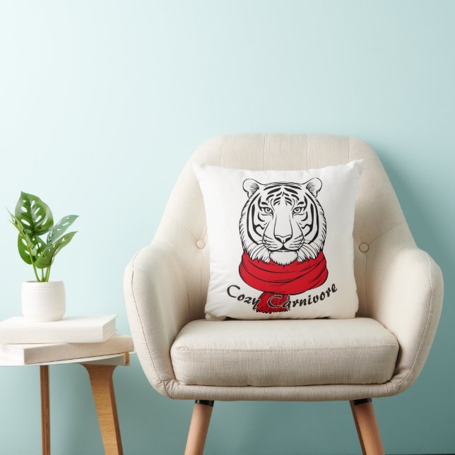 Cozy Carnivore Throw Pillow (Chair)