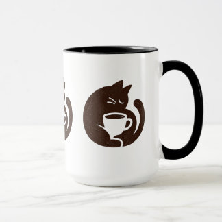 Cozy Cat and Coffee Cup