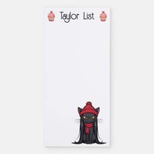Cozy Cat Grocery Shopping List Magnetic Notepad