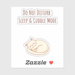 Cozy Cat in Sleep Mode Sticker