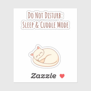 Cozy Cat in Sleep Mode Sticker